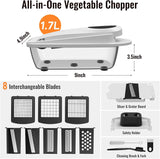 Load image into Gallery viewer, 8 Blade All-in-1 Vegetable Chopper Mandoline Slicer with Container, Food Chopper, Onion Chopper, Veggie Cutter for Salad, Kitchen Gadgets Accessories Essentials, White