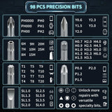 Load image into Gallery viewer, SHOWPIN 122 in 1 Precision Computer Screwdriver Kit, Laptop Screwdriver Sets with 101 Magnetic Drill Bits, Computer Accessories, Electronics Tool Kit Compatible for Tablet, PC, iPhone, PS4 Repair