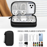Load image into Gallery viewer, FYY Travel Cable Organizer Pouch Electronic Accessories Carry Case Portable Waterproof Double Layers All-in-One Storage Bag for Cord, Charger, Phone, Earphone Black
