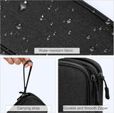 Load image into Gallery viewer, FYY Travel Cable Organizer Pouch Electronic Accessories Carry Case Portable Waterproof Double Layers All-in-One Storage Bag for Cord, Charger, Phone, Earphone Black